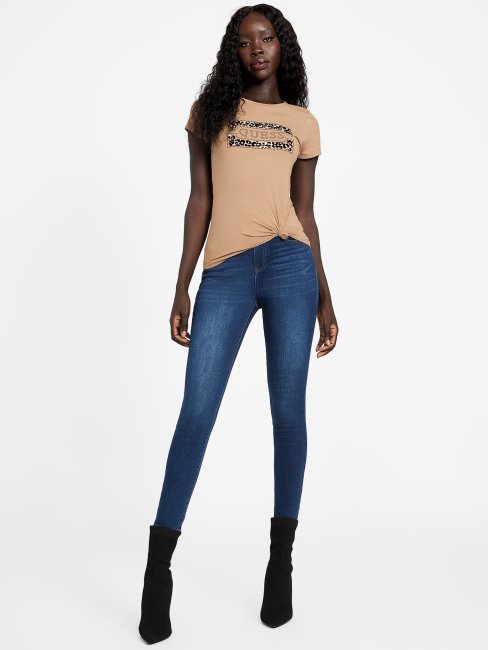 T-shirt Capri Logo Guess Wet Sand