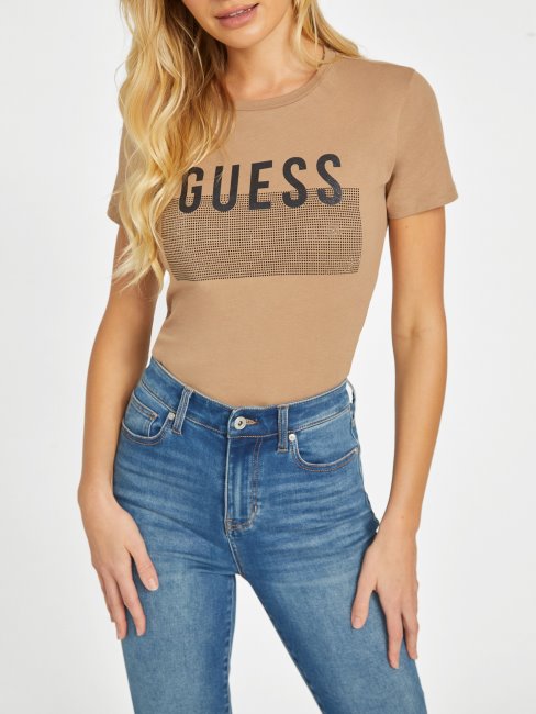 T-shirt à Logo En Strass Lisey Wet Sand