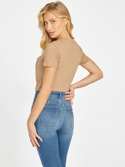 T-shirt à Logo En Strass Lisey Wet Sand