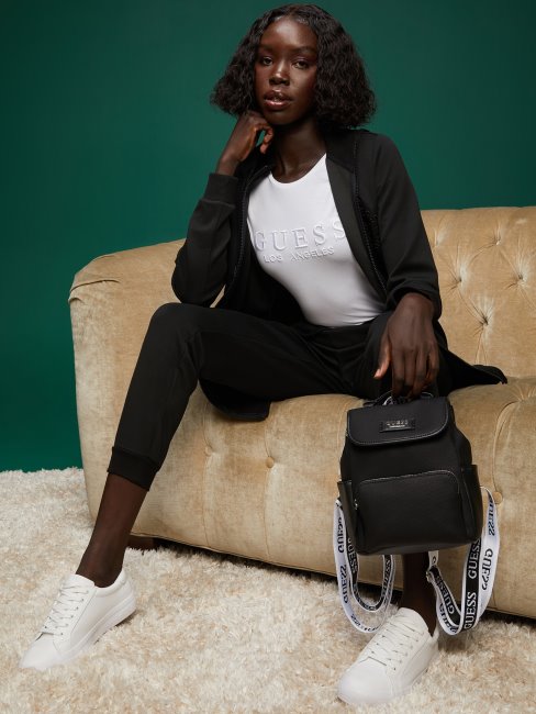 T-shirt Logo Brodé Lizza Guess Blanc Pur