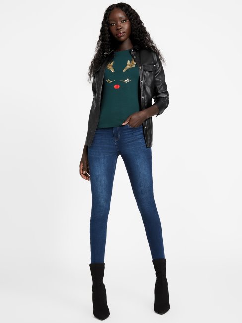 Tee Eco Renarde Deviner Jade Foncé