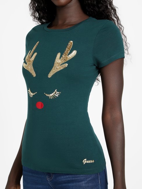 Tee Eco Renarde Deviner Jade Foncé