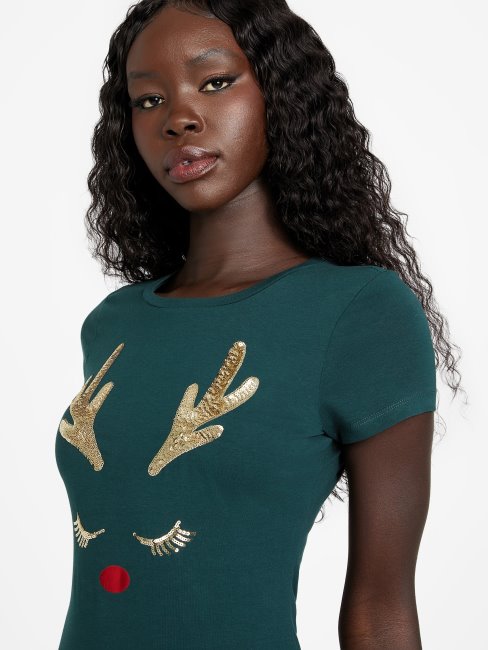 Tee Eco Renarde Deviner Jade Foncé