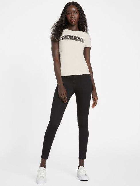 T-shirt à Sequins En Acier Et Strass Pearl Oyster Guess