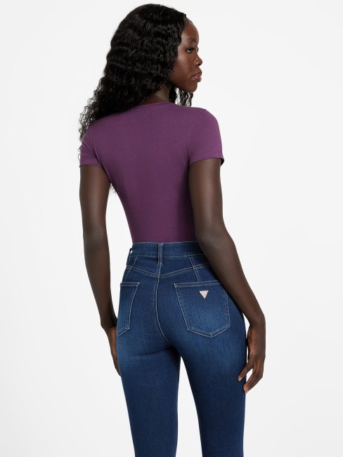 T-shirt à Sequins Et Strass En Acier Deviné Au Vin De Raisin