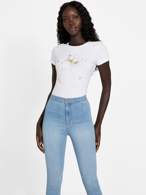 T-shirt De Saluti Blanc Pur Devine