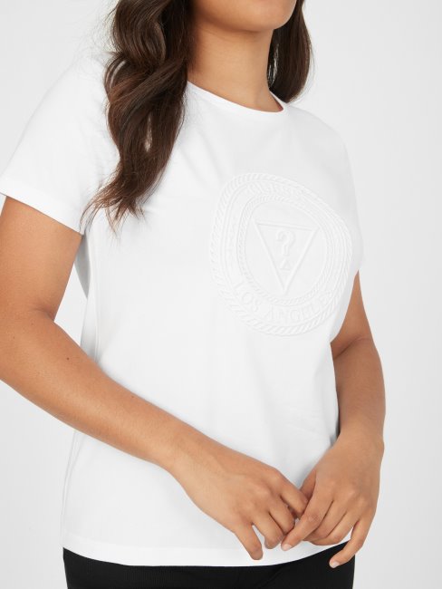 T-shirt à Logo Bria Blanc Pur Guess