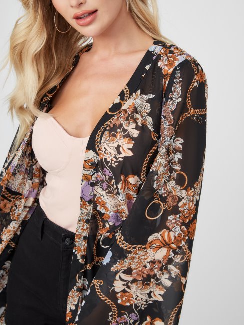 Guess Tauryn Maxi Plumeau Imprimé Chaîne