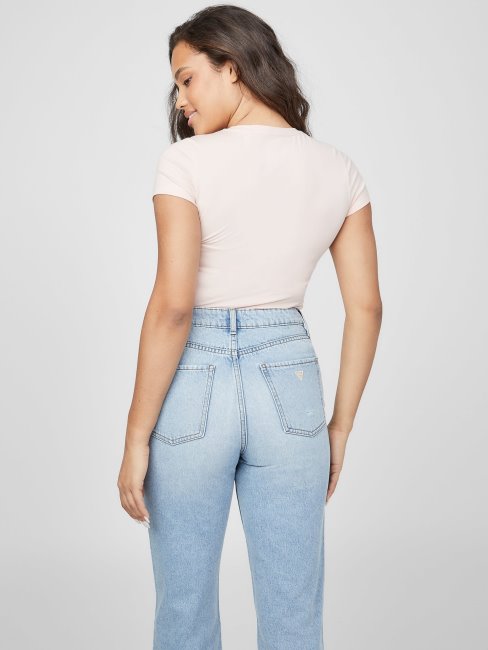 Tee Shirt Guess Rose Poudré Clair