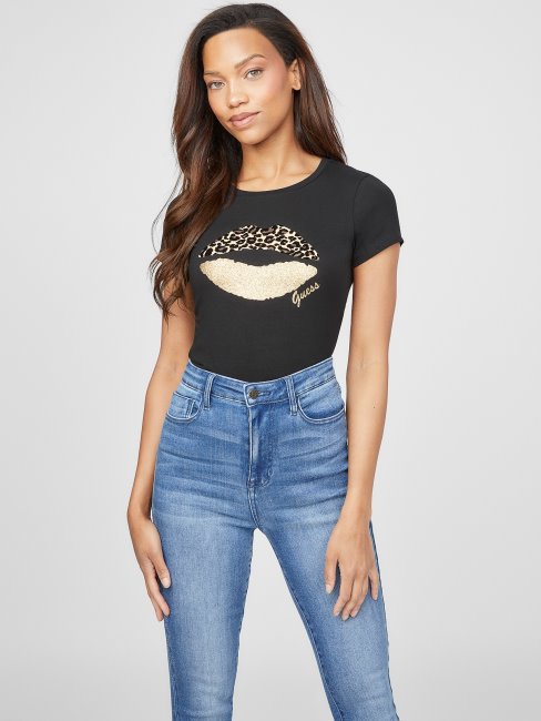 Tee Lobe Jet Noir Guess