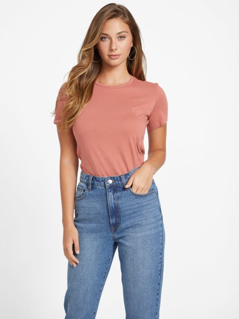 T-shirt à Logo Glen Josie Rouge Guess