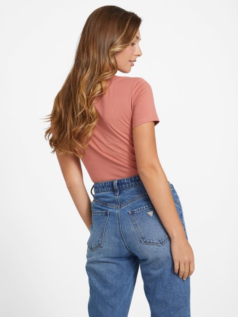 T-shirt à Logo Glen Josie Rouge Guess