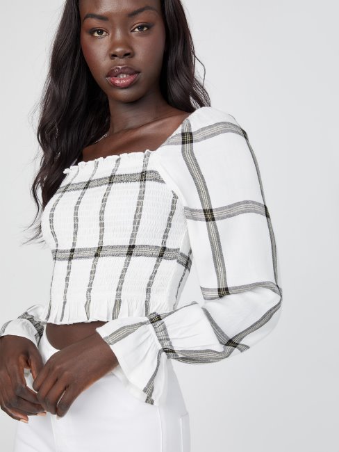 Top Smocké Mozzy à Carreaux