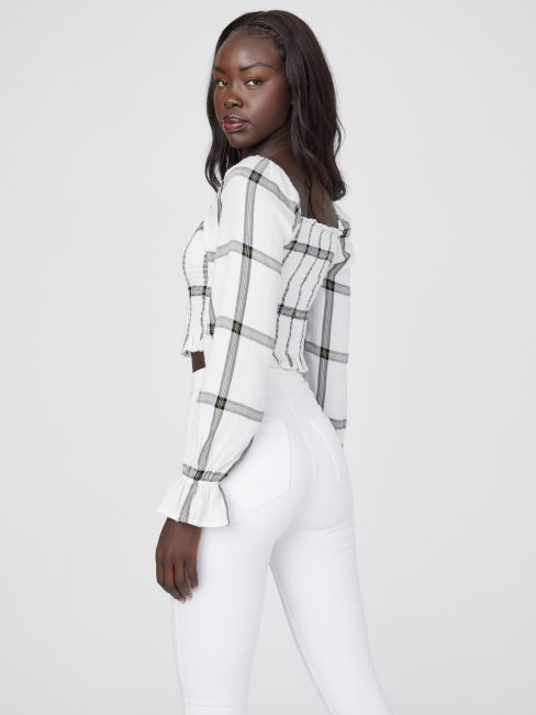 Top Smocké Mozzy à Carreaux