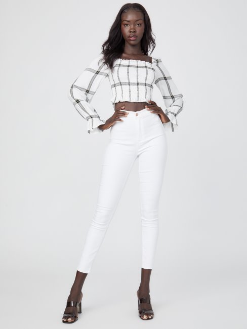 Top Smocké Mozzy à Carreaux