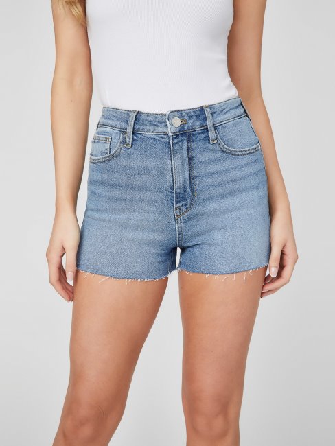 Short Taille Haute Eco Morgan Délavé Clair Guess