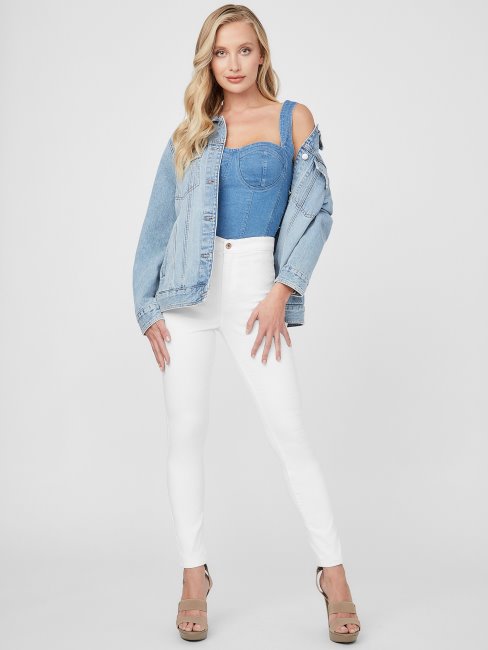 Claudia Denim Top Guess Dark Wash
