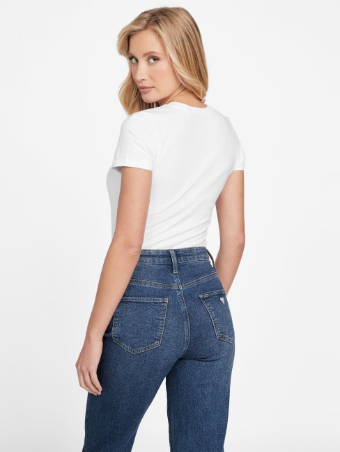 T-shirt à Papillons Guess Eco Cera Blanc Pur