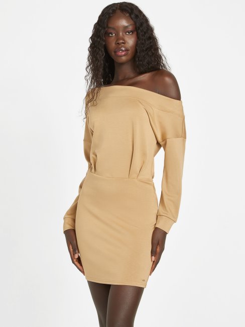 Marti Robe épaules Nues Guess Taupe Grillé