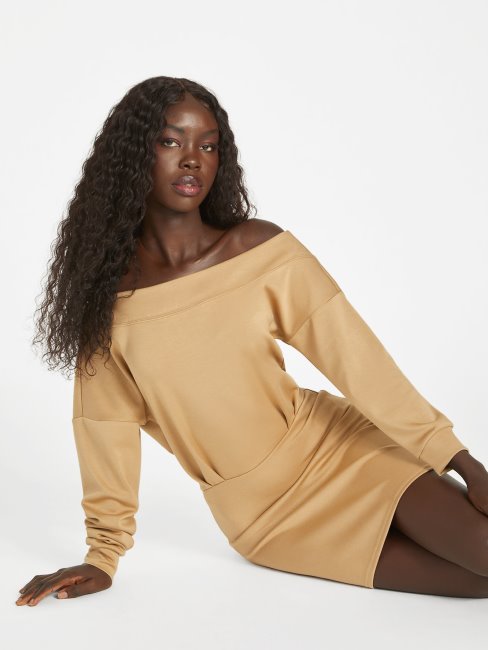 Marti Robe épaules Nues Guess Taupe Grillé