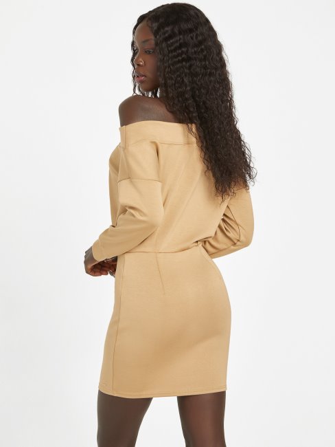 Marti Robe épaules Nues Guess Taupe Grillé