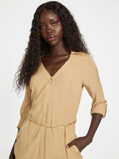 Robe Nuisette Guess Abelina Challis Taupe Grillé