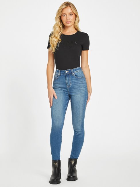 T-shirt Noir Jet Guess Eco Sallie Logo