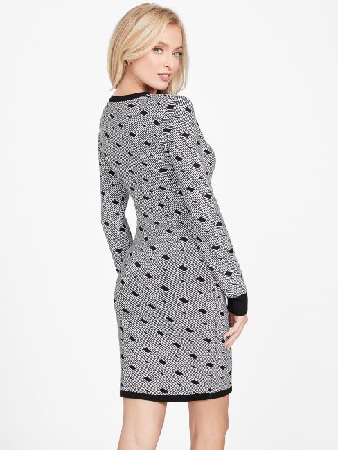 Peignoir Pull Guess Multi Cachet Noir De Jais