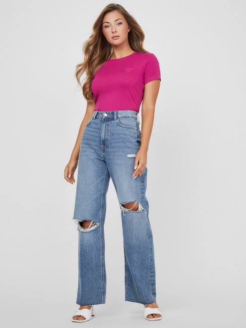 T-shirt à Logo Guess Josie Fleur D'anémone