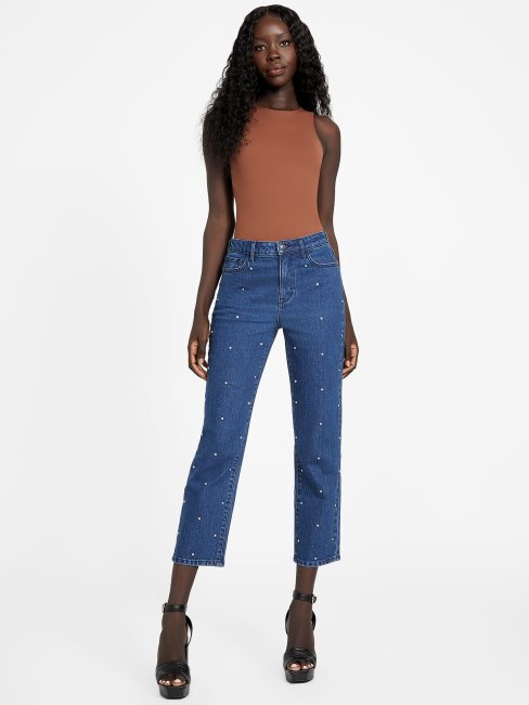 Jean Ami Straight Bling Guess Délavé Foncé