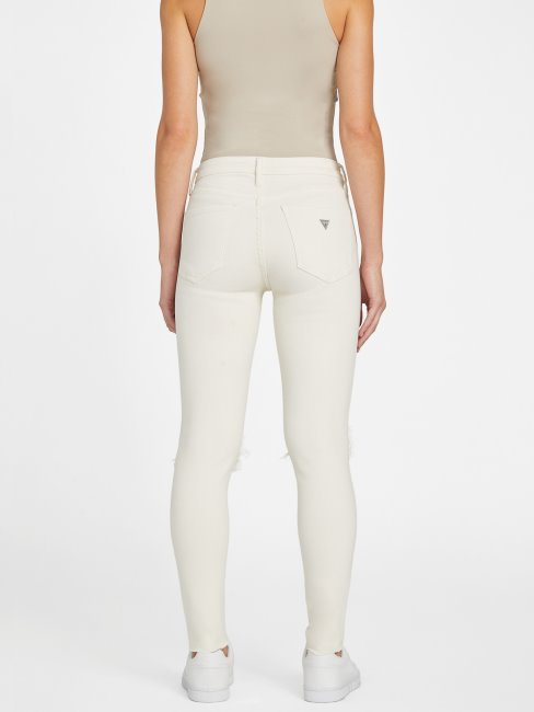 Eco Zuley Destroy Jean Skinny Taille Mi-haute Guess Blanc Montagne