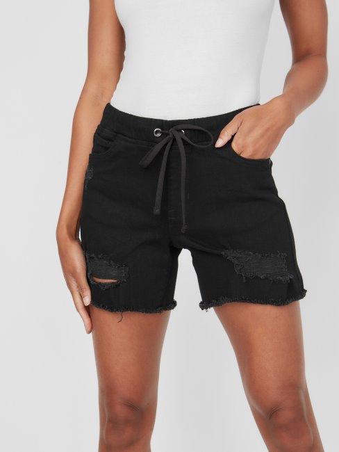 Guess Noir Destroy Eco Zendaya Shorts