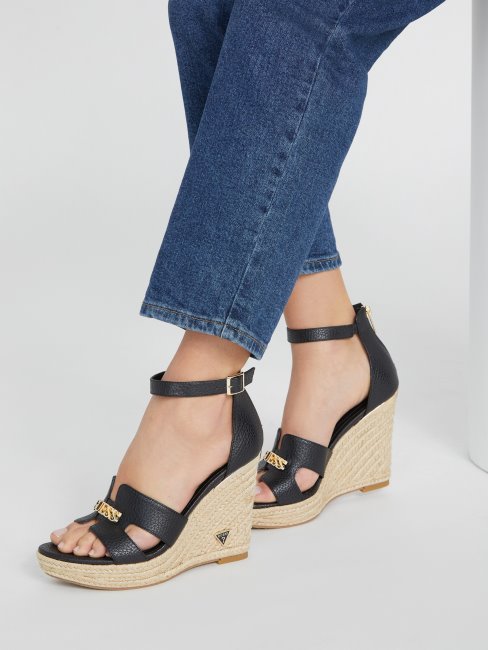 Espadrilles Compensées Jessi Noires Guess