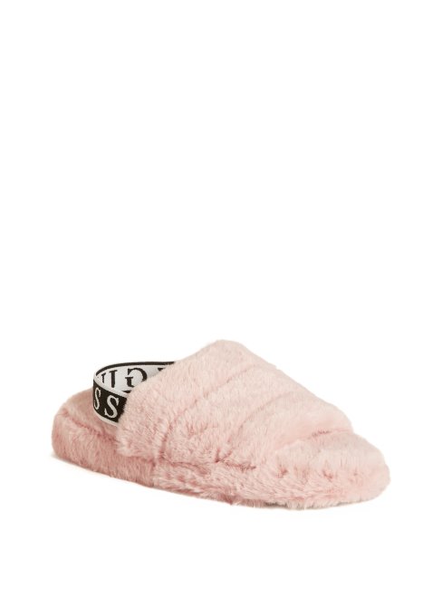 Chaussons En Fausse Fourrure Liddie Blush Guess