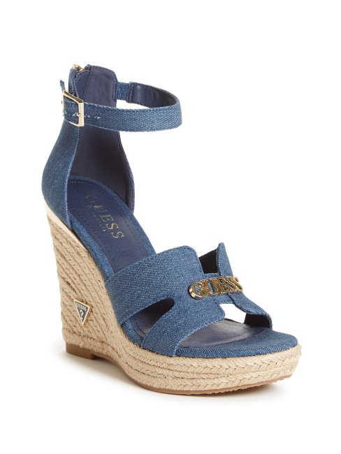 Denim Guess Jessi Espadrilles Compensées