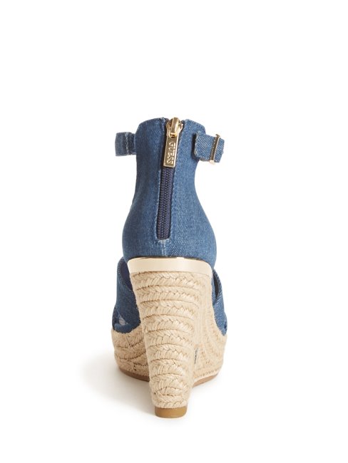 Denim Guess Jessi Espadrilles Compensées
