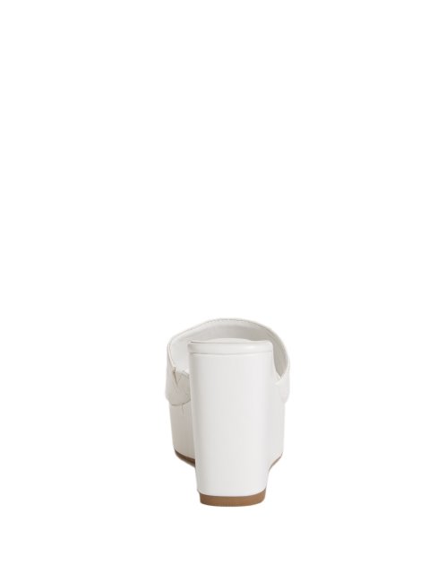 Stacee Compensées Logo En Creux White Guess