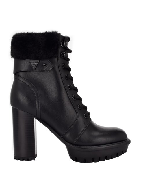 Bottes Noires1 Emmales à Bordure En Similicuir Guess