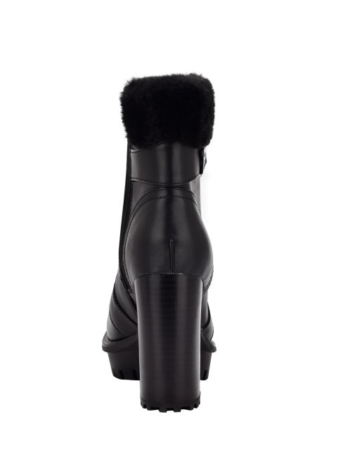 Bottes Noires1 Emmales à Bordure En Similicuir Guess