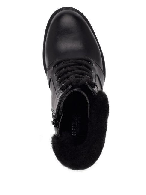 Bottes Noires1 Emmales à Bordure En Similicuir Guess