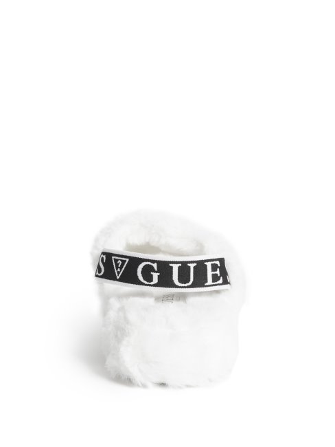 Chaussons En Fausse Fourrure Guess Liddie Blancs