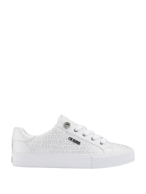 Guess Stripe Red Touch Look At Baskets Basses En Similicuir