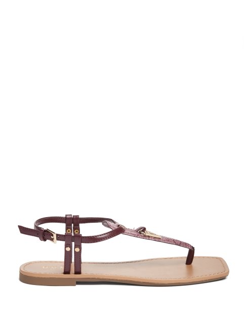 Guess Sandales à Bride En T Violet Foncé