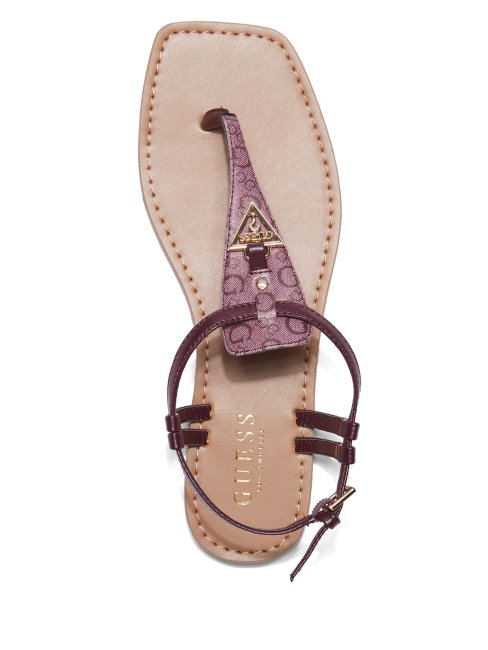 Guess Sandales à Bride En T Violet Foncé