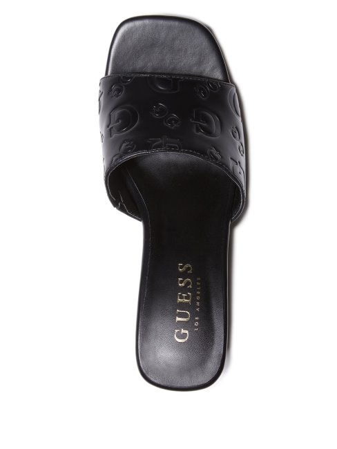 Stacee Noirs Compensés Logo En Creux Guess