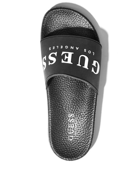 Claquettes Angelea Logo Guess Noir