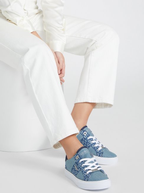 Guess Baskets Basses Lookat Bleu Clair