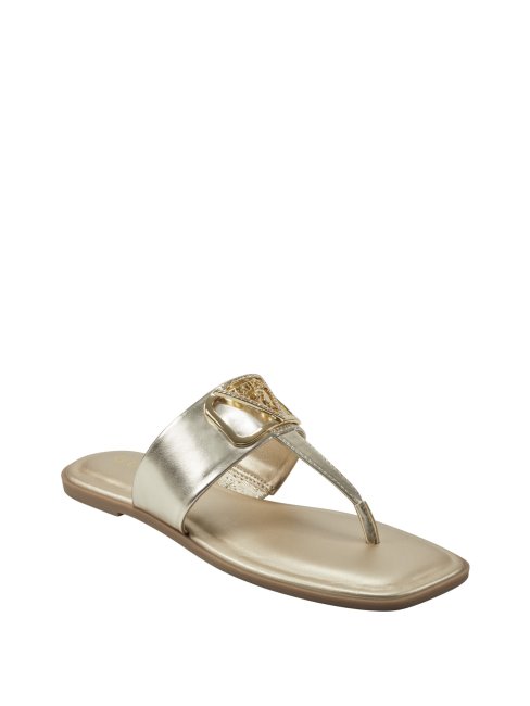 Gld-1 Gold Guess Frosty Bling Sandales à Bride En T