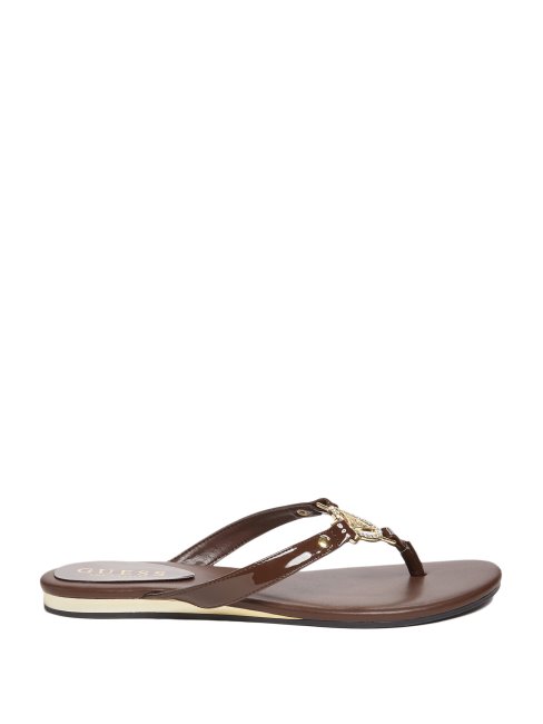 Guess Pince Makena Chocolat Logo Strass