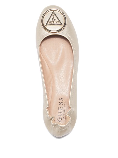 Senna Logo Ballerines Dorées Guess